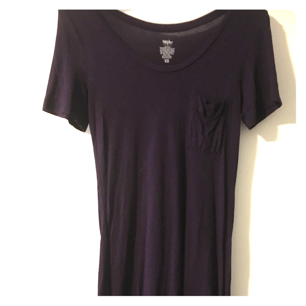 Deep purple long shirt soft material
